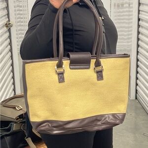 Chic Tan and Brown Tote Bag